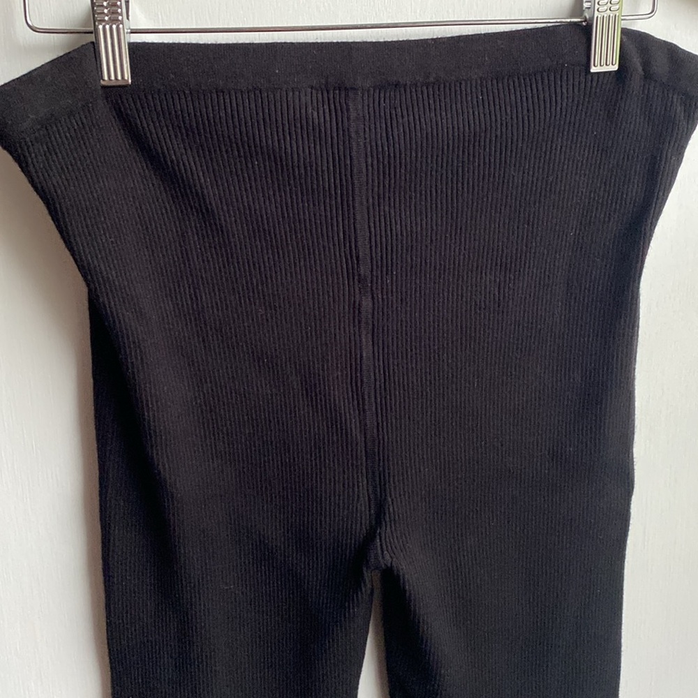 Calvin Klein Black Sweater Leggings Pants Ribbed Stretch material size Large - Picture 7 of 7